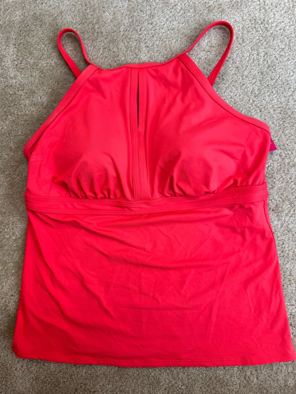 Lands' End Sz 14 Orange Swim Top